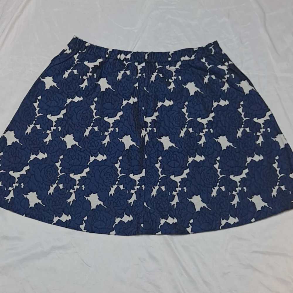 Lane Bryant Blue Rose Floral Brocade Circle Skirt NWT Size 24